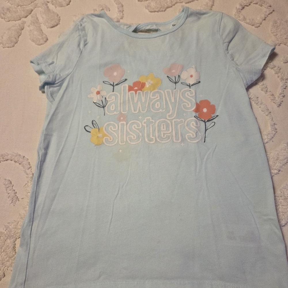 Charming Kids Light Blue 'Always Sisters' T-Shirt